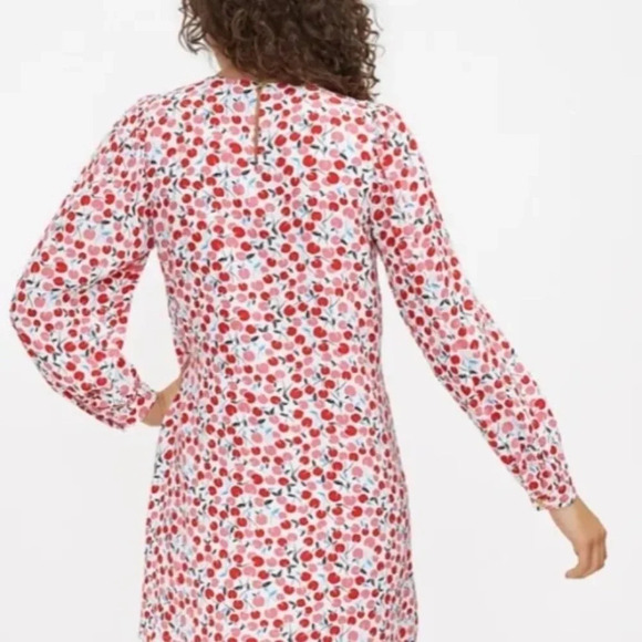 NWT Ann Taylor Loft Cherry Balloon Sleeve Swing Dress Womens Size XS (276) - Picture 3 of 5